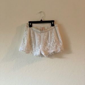 Mossimo White Crochet Shorts